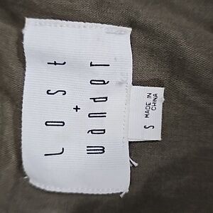 Lost + Wander Green Faux Wrap Dress Size Small Lined